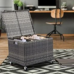 BIRDROCK HOME Rolling File Box - Storage Cabinet With Wheels - File Organizers Boxes- Home Office (Grey) -Living Spaces Store GUEST cd5ef798 83fb 4c73 9bd0 f690870e2e67