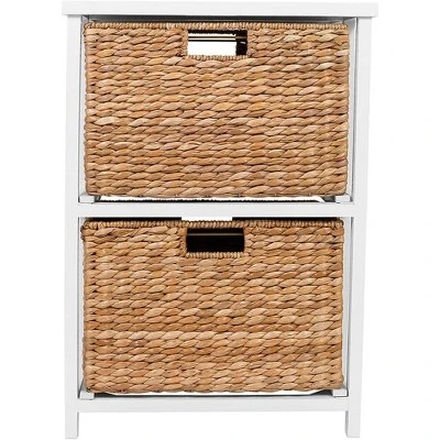 BirdRock Home Seagrass 2-Tier File Cubby Cabinet - Natural 8 BirdRock Home Seagrass 2-Tier File Cubby Cabinet - Natural - Image 6