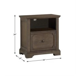 Toulon Wood Lateral File Cabinet With Casters In Dark Oak - Lexicon -Living Spaces Store GUEST d70722e0 f5b9 4867 8977 128b554ac20e