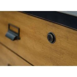 Payton Mid-Century Wood Lateral File Storage File Drawer Black - Martin Furniture -Living Spaces Store GUEST df218b2e 552f 4f92 a303 bd9a57edbc9a