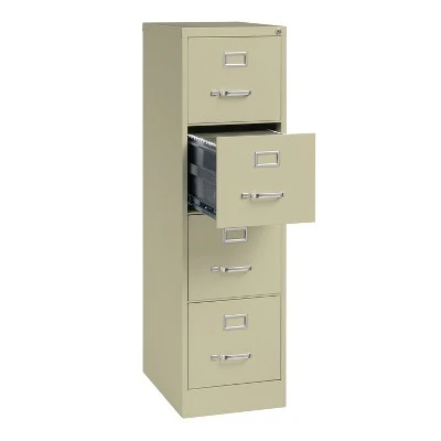 Hirsh 22" Deep 4 Drawer Letter Width Vertical File Cabinet 5 Hirsh 22" Deep 4 Drawer Letter Width Vertical File Cabinet - Image 3