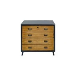 Payton Mid-Century Wood Lateral File Storage File Drawer Black - Martin Furniture