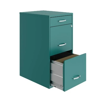 Space Solutions 18" Deep 3 Drawer Metal Organizer File Cabinet With Pencil Drawer 5 Space Solutions 18" Deep 3 Drawer Metal Organizer File Cabinet With Pencil Drawer - Image 3