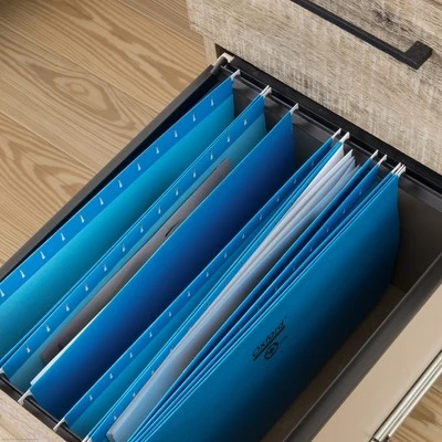 Munich 2 - Drawer Mobile File Cabinet - Weathered Oak - South Shore 7 Munich 2 - Drawer Mobile File Cabinet - Weathered Oak - South Shore - Image 5