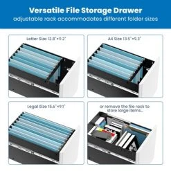 Mount-It! Mobile File Pedestal Cabinet With 3 Drawers & Lock | Slim Design Under Desk Storage & Organizer For Files, Folders & Office Supplies | White -Living Spaces Store GUEST f1f485ca 00f0 4b45 90d4 0a562cdb1fe5