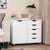Costway 5-Drawer Chest Rolling Storage Dresser Lateral File Cabinet With Adjustable Shelf -Living Spaces Store GUEST f44fe482 ac2a 45fe 924a 130be141bf28