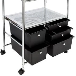 Honey-Can-Do 5 Drawer Rolling File Cart Black -Living Spaces Store GUEST f48a761b fe08 48ba b4cd c32bb1618795