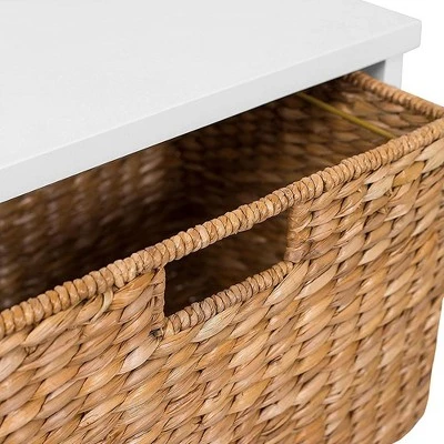 BirdRock Home Seagrass 2-Tier File Cubby Cabinet - Natural 4 BirdRock Home Seagrass 2-Tier File Cubby Cabinet - Natural - Image 2